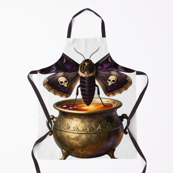 Item preview, Gothic Deaths-Head Hawkmoth Brass Cauldron designed and sold by IllumeInk.