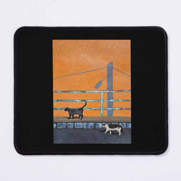 Item preview, Charming Cat Scene On A Bridge Sunset Silhouette Graphic designed and sold by Aynniamyreg.