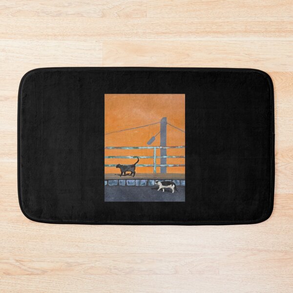 Item preview, Charming Cat Scene On A Bridge Sunset Silhouette Graphic designed and sold by Aynniamyreg.