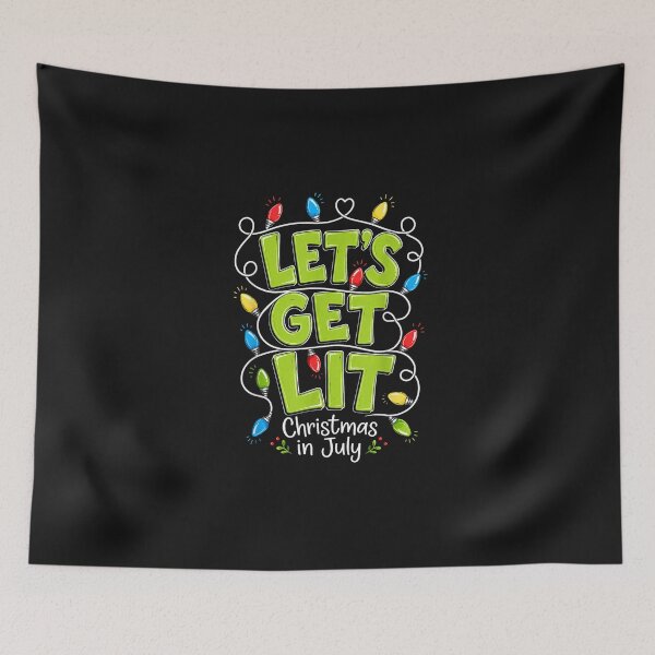 Item preview, Funny Let's Get Lit Christmas in July Shirt Summer Lights designed and sold by matnguc1.