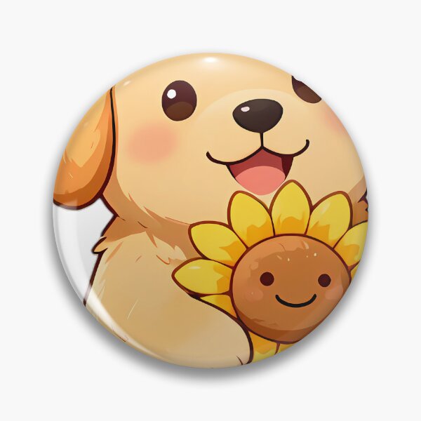 Item preview, Cute Golden Retriever Puppy Hugging Sunflower designed and sold by pumsquare.
