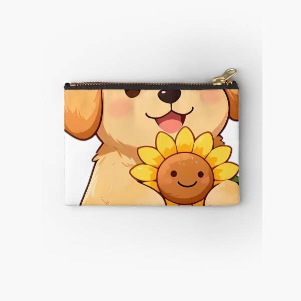 Item preview, Cute Golden Retriever Puppy Hugging Sunflower designed and sold by pumsquare.