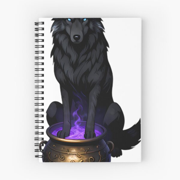 Item preview, Gothic Shadow Wolf Moonstone Cauldron designed and sold by IllumeInk.