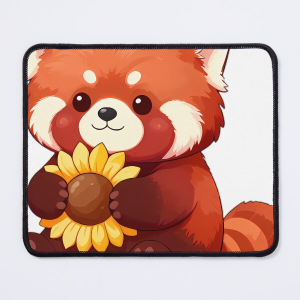 Item preview, Cute Red Panda Hugging Blooming Sunflower designed and sold by pumsquare.
