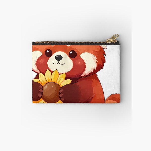 Item preview, Cute Red Panda Hugging Blooming Sunflower designed and sold by pumsquare.
