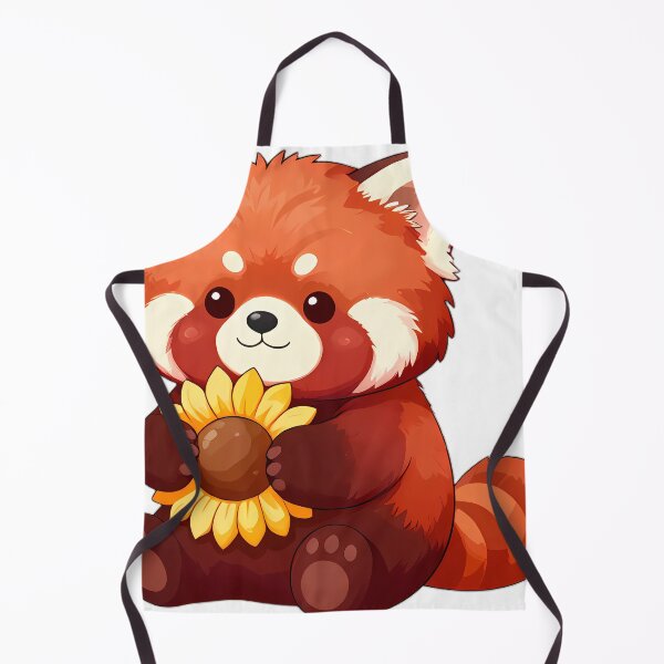 Item preview, Cute Red Panda Hugging Blooming Sunflower designed and sold by pumsquare.