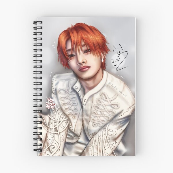 Item preview, I.N | Jeongin Portrait with orange hair - Stray kids //  SKZ designed and sold by Valuxcreates.