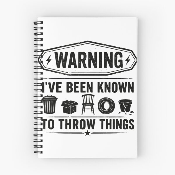 Item preview, Warning I've Been Known To Throw Things Temper Frustration Humor Personality designed and sold by HumansStuck12.