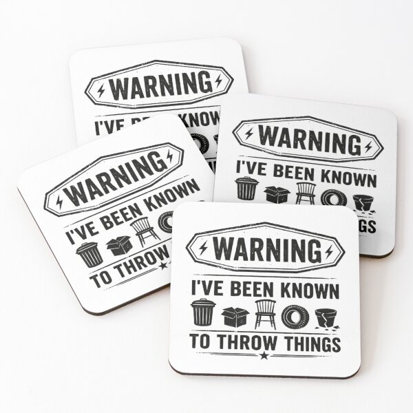 Item preview, Warning I've Been Known To Throw Things Temper Frustration Humor Personality designed and sold by HumansStuck12.