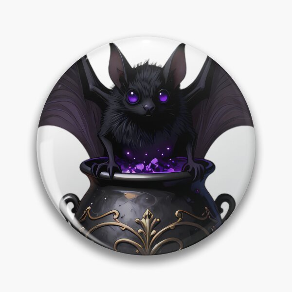 Item preview, Gothic Fruit Bat Amethyst Cauldron designed and sold by IllumeInk.
