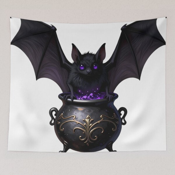 Item preview, Gothic Fruit Bat Amethyst Cauldron designed and sold by IllumeInk.