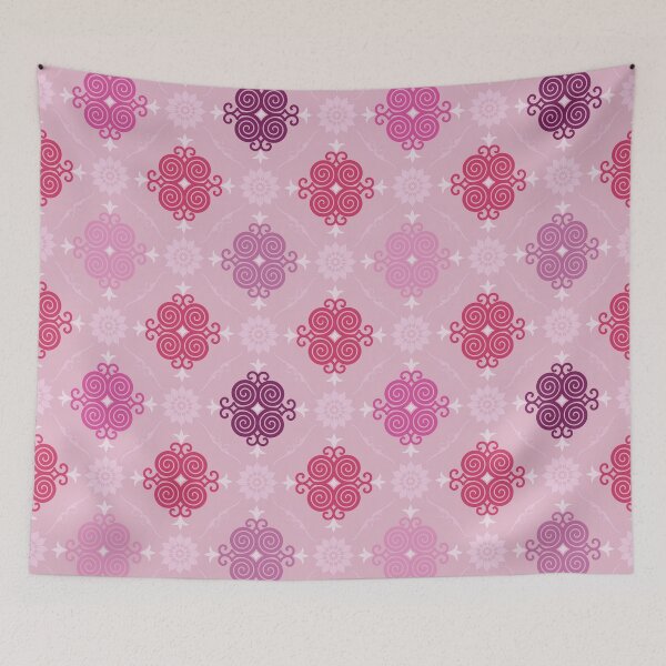 Item preview, Cute pink Thai traditional seamless pattern for textile design designed and sold by PowerAntShop.