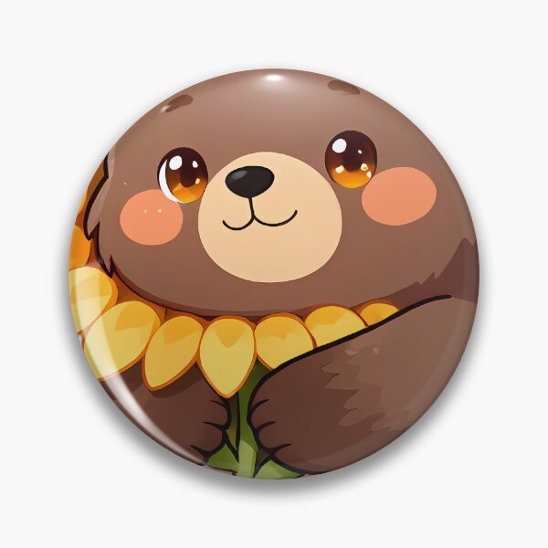 Item preview, Cute Baby Brown Bear Hugging Sunflower designed and sold by pumsquare.