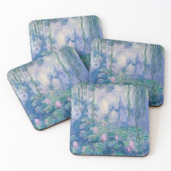 Item preview, Water Lilies by Claude Monet Fan Art Watercolor Painting Vintage Botanical Floral Flowers Nature Digital Illustration designed and sold by Matt_Smith.