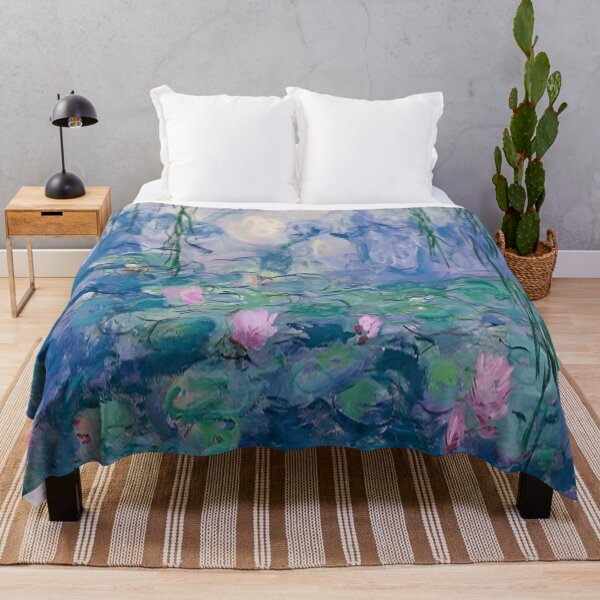 Item preview, Water Lilies by Claude Monet Fan Art Watercolor Painting Vintage Botanical Floral Flowers Nature Digital Illustration designed and sold by Matt_Smith.