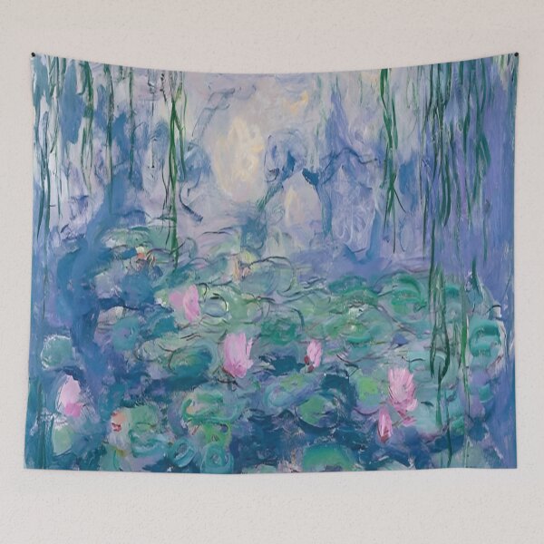 Item preview, Water Lilies by Claude Monet Fan Art Watercolor Painting Vintage Botanical Floral Flowers Nature Digital Illustration designed and sold by Matt_Smith.