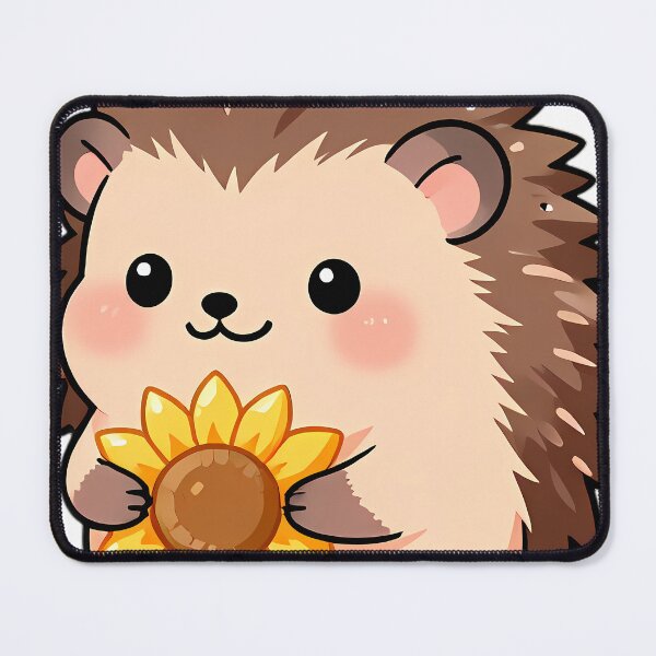 Item preview, Cute Hedgehog Hugging Little Sunflower designed and sold by pumsquare.