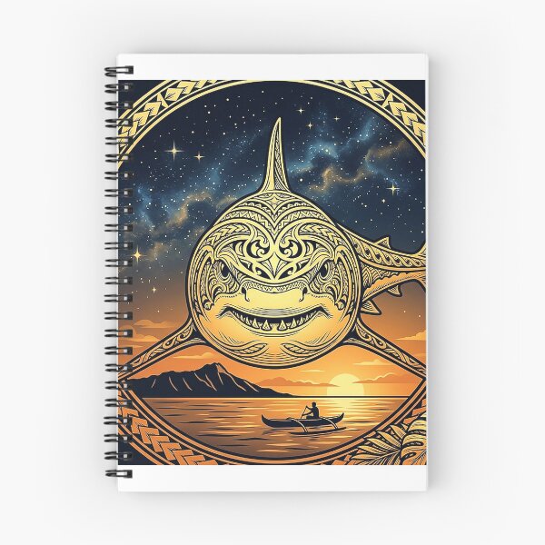 Item preview, Mystic Polynesian Shark — Golden Tatau Art, Ocean Sunset Design designed and sold by Hawaii26.