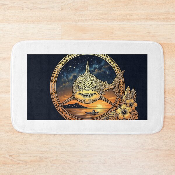 Item preview, Mystic Polynesian Shark — Golden Tatau Art, Ocean Sunset Design designed and sold by Hawaii26.