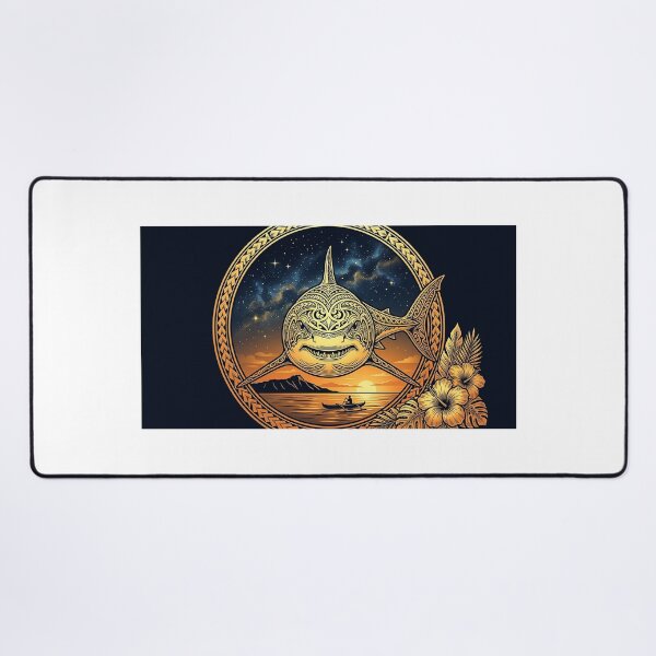 Item preview, Mystic Polynesian Shark — Golden Tatau Art, Ocean Sunset Design designed and sold by Hawaii26.