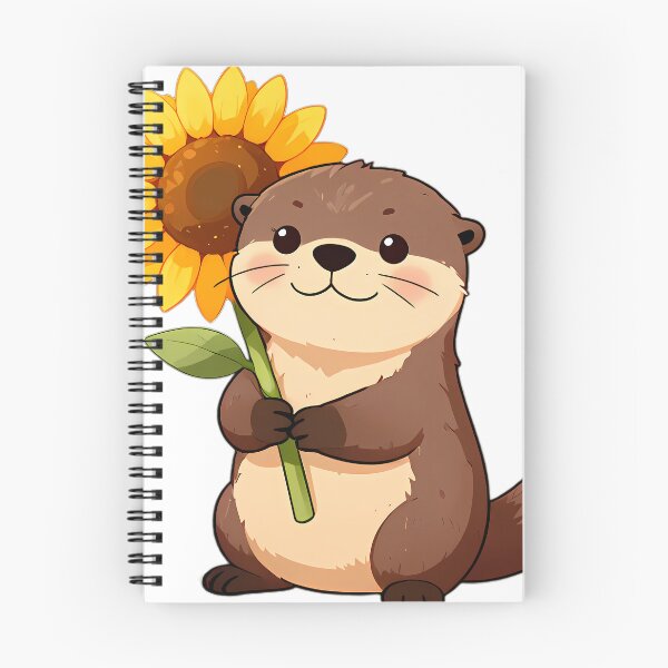 Item preview, Cute River Otter Hugging Sunflower designed and sold by pumsquare.