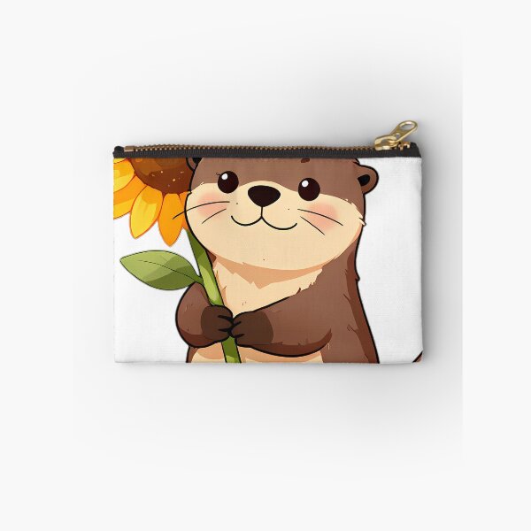 Item preview, Cute River Otter Hugging Sunflower designed and sold by pumsquare.