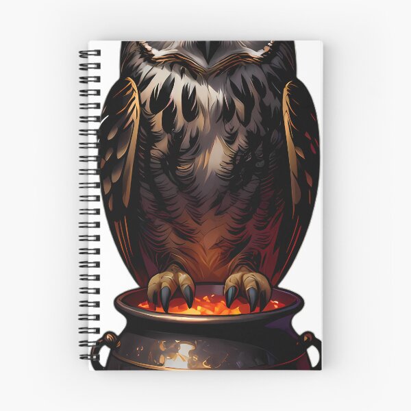 Item preview, Gothic Horned Owl Ruby Ember Cauldron designed and sold by IllumeInk.