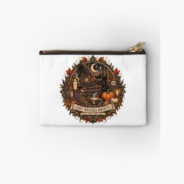 Item preview, Cozy Witches Society Autumn Black Cat Emblem designed and sold by FestivityFinds.
