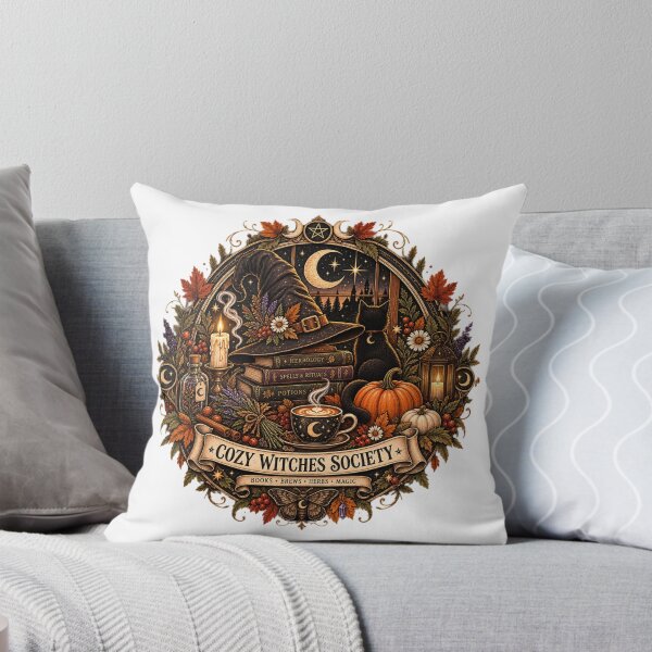 Item preview, Cozy Witches Society Autumn Black Cat Emblem designed and sold by FestivityFinds.