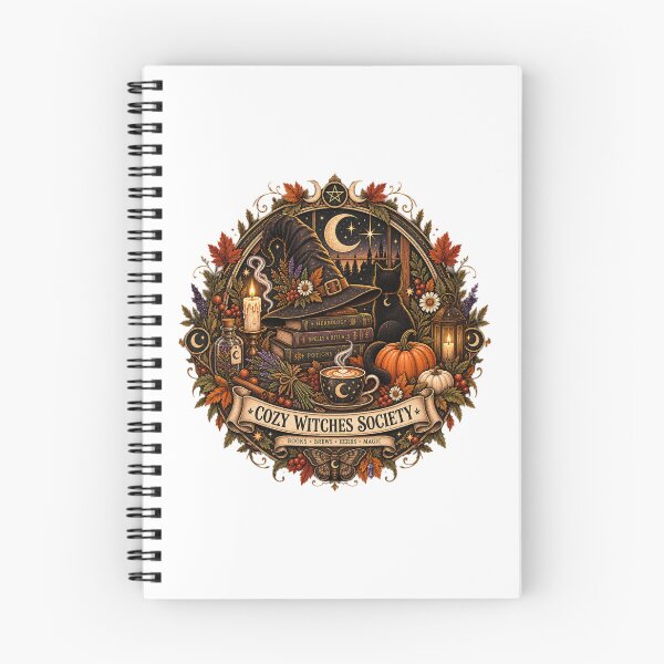 Item preview, Cozy Witches Society Autumn Black Cat Emblem designed and sold by FestivityFinds.