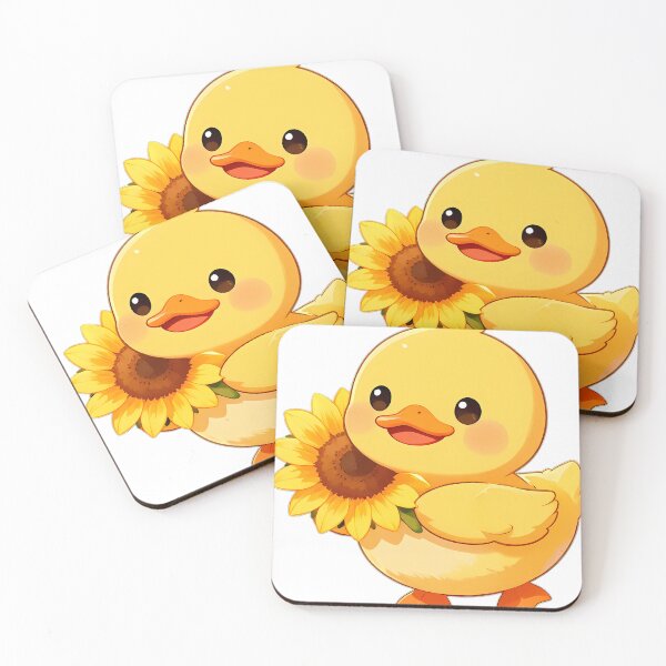 Item preview, Cute Duckling with Big Sunflower Blossom designed and sold by pumsquare.