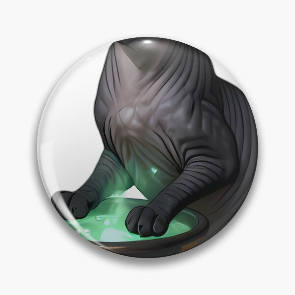 Item preview, Gothic Sphynx Cat Jade Elixir Cauldron designed and sold by IllumeInk.