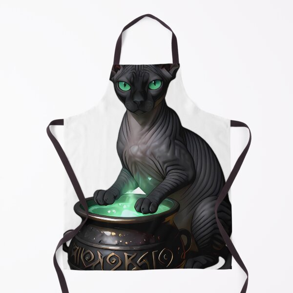 Item preview, Gothic Sphynx Cat Jade Elixir Cauldron designed and sold by IllumeInk.