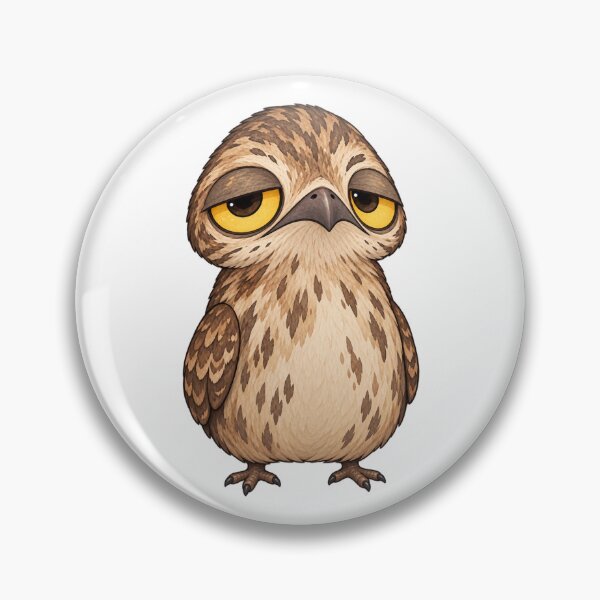 Item preview, Cute Potoo Bird Character with Big Golden Eyes | Funny Potoo Owl designed and sold by MrDev.
