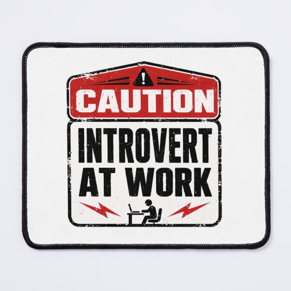 Item preview, Caution Introvert At Work Workplace Humor For Introverts designed and sold by HumansStuck12.
