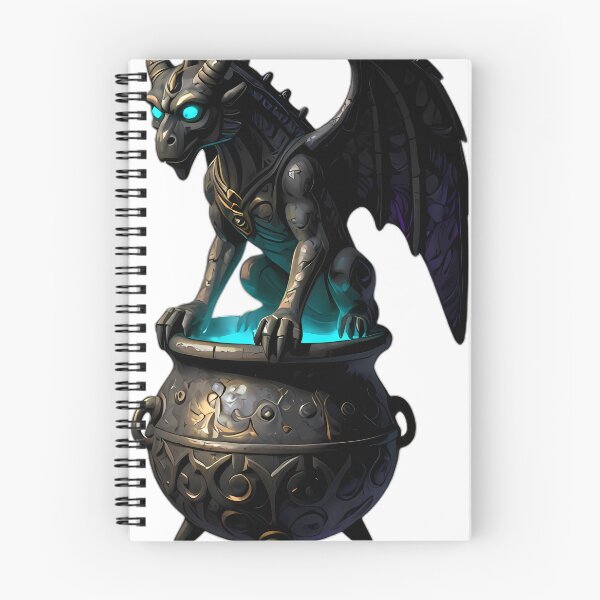 Item preview, Gothic Stone Gargoyle Spectral Cauldron designed and sold by IllumeInk.