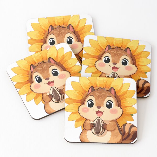 Item preview, Cute Chipmunk with Sunflower and Seeds designed and sold by pumsquare.