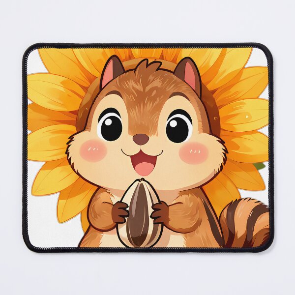 Item preview, Cute Chipmunk with Sunflower and Seeds designed and sold by pumsquare.