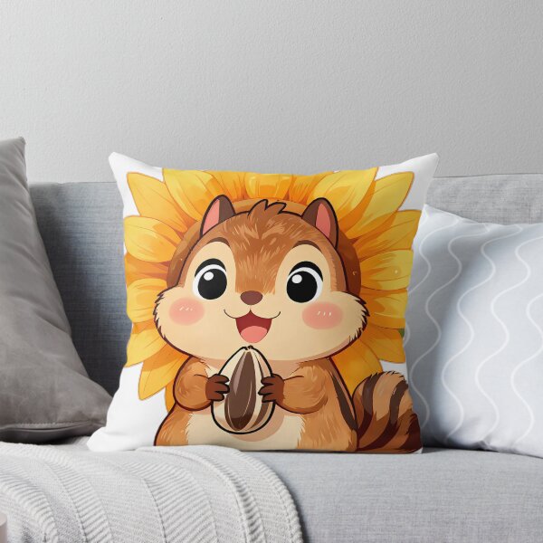 Item preview, Cute Chipmunk with Sunflower and Seeds designed and sold by pumsquare.