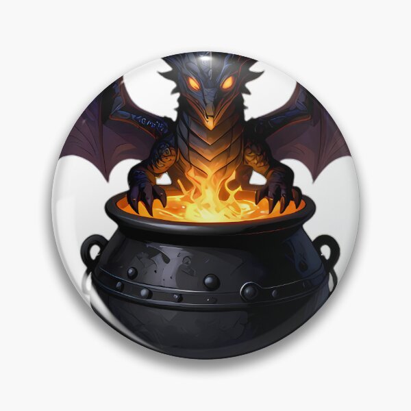 Item preview, Gothic Dragon Wyrmling Dragonfire Cauldron designed and sold by IllumeInk.