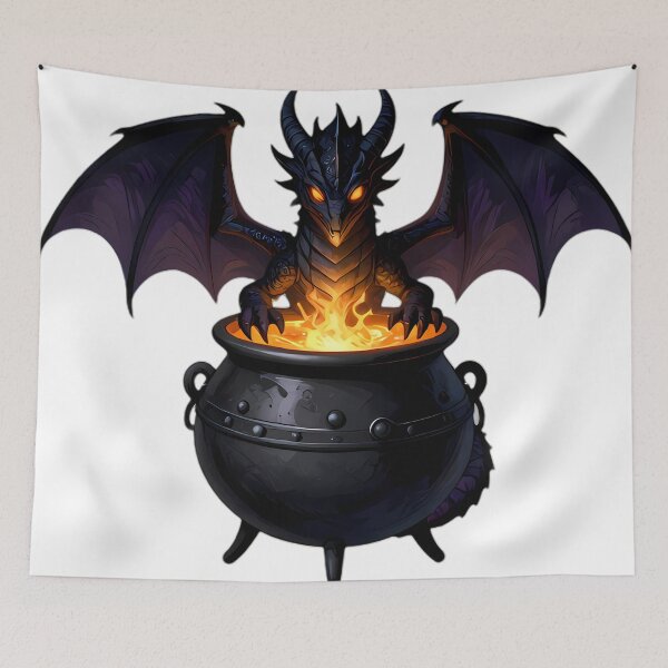 Item preview, Gothic Dragon Wyrmling Dragonfire Cauldron designed and sold by IllumeInk.