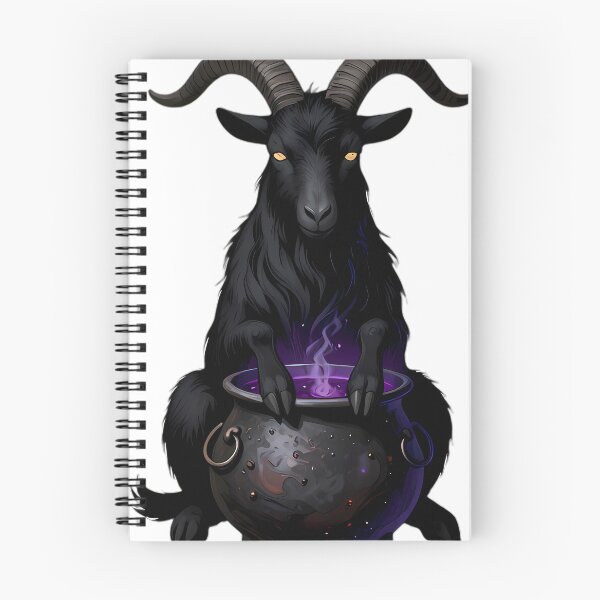 Item preview, Gothic Black Goat Occult Cauldron designed and sold by IllumeInk.