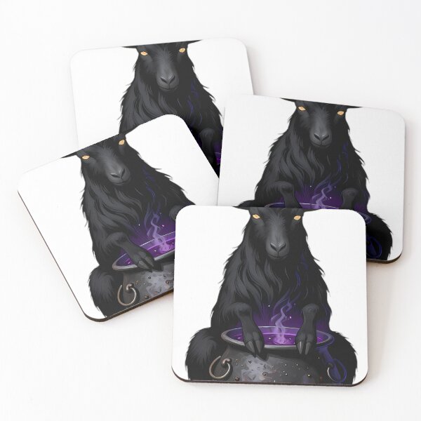 Item preview, Gothic Black Goat Occult Cauldron designed and sold by IllumeInk.