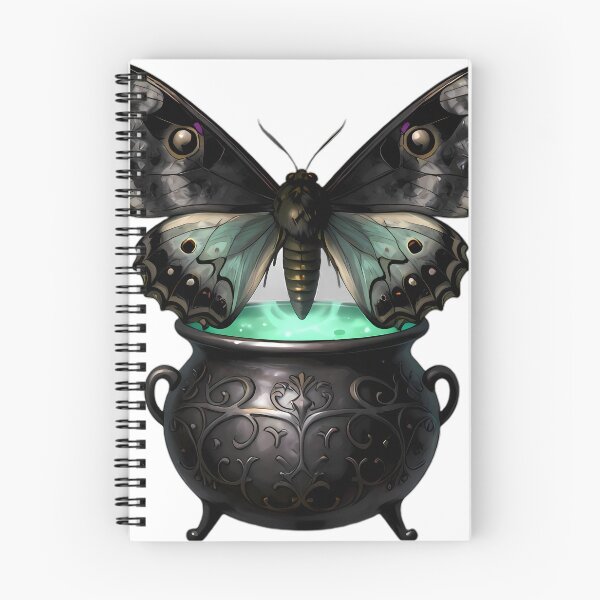Item preview, Gothic Luna Moth Mint Elixir Cauldron designed and sold by IllumeInk.