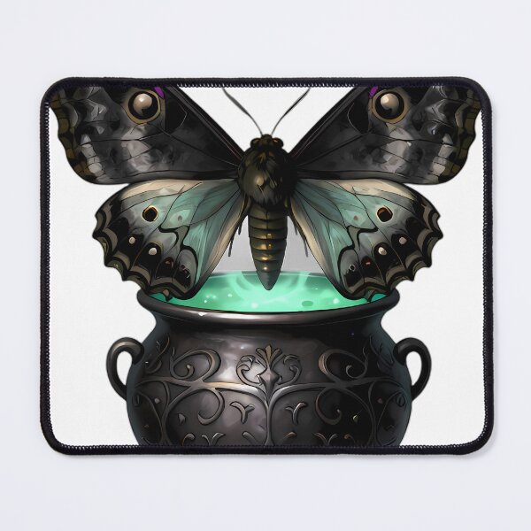 Item preview, Gothic Luna Moth Mint Elixir Cauldron designed and sold by IllumeInk.
