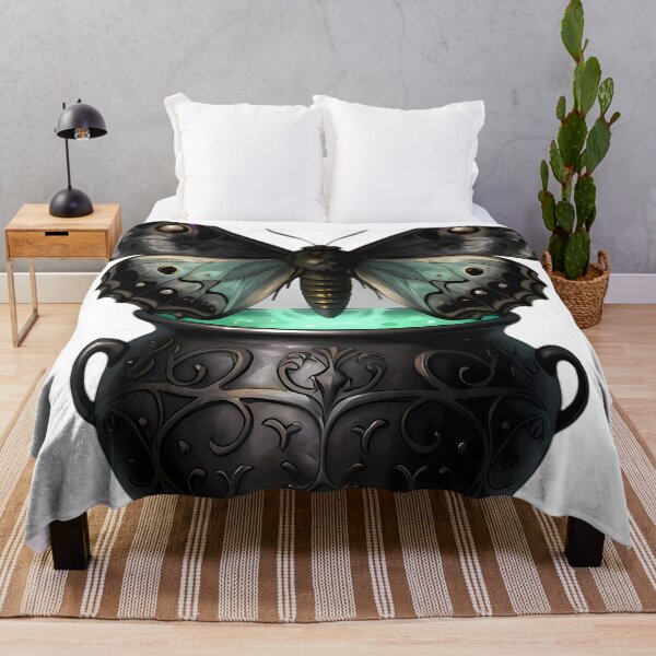 Item preview, Gothic Luna Moth Mint Elixir Cauldron designed and sold by IllumeInk.