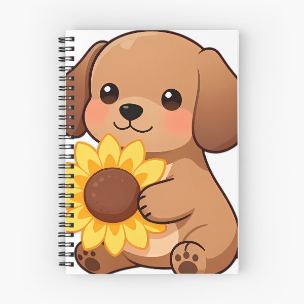 Item preview, Cute Dachshund Puppy Hugging Sunflower designed and sold by pumsquare.
