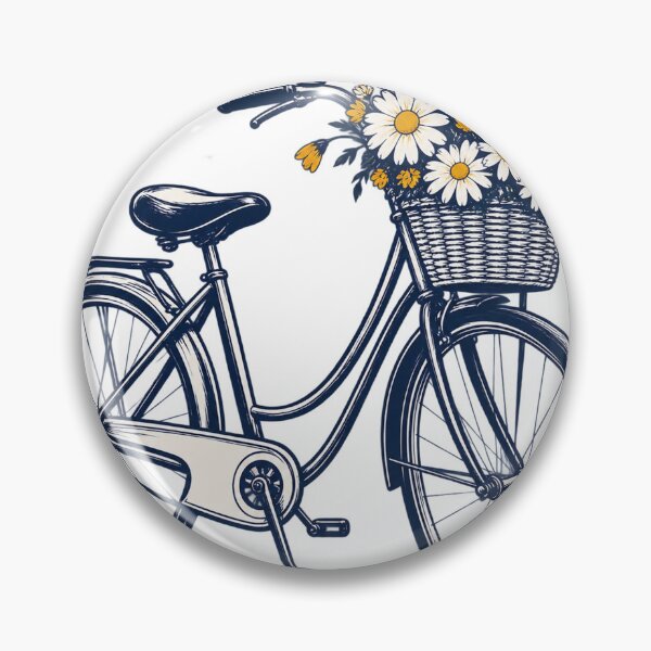 Artikelvorschau, Hand Drawn Bicycle With Flower Basket entworfen und verkauft von S06PMarketing.