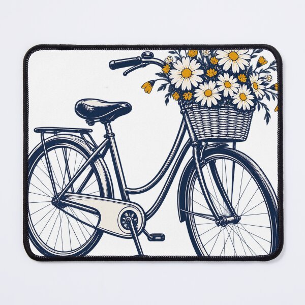 Item preview, Hand Drawn Bicycle With Flower Basket designed and sold by S06PMarketing.