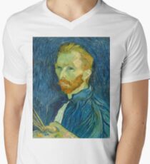 Vincent Van Gogh Self Portrait Men's V-Neck T-Shirt